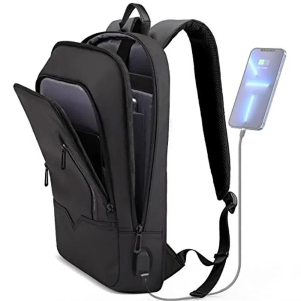 Waterproof Laptop Backpack USB Charging Travel Work College Daypack 15.6”
